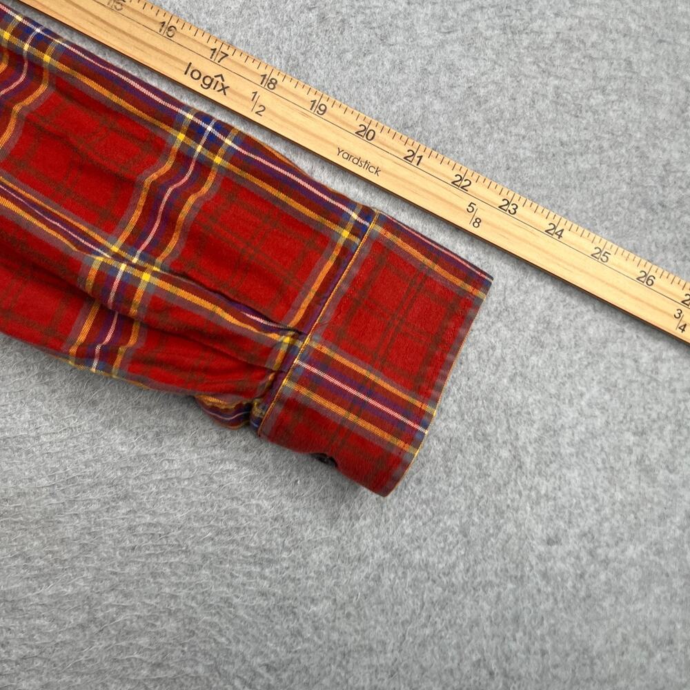 Orvis Red PLaid Casual Shirt XL Pocket Classic Button Up Long Sleeve Mens - Picture 10 of 10